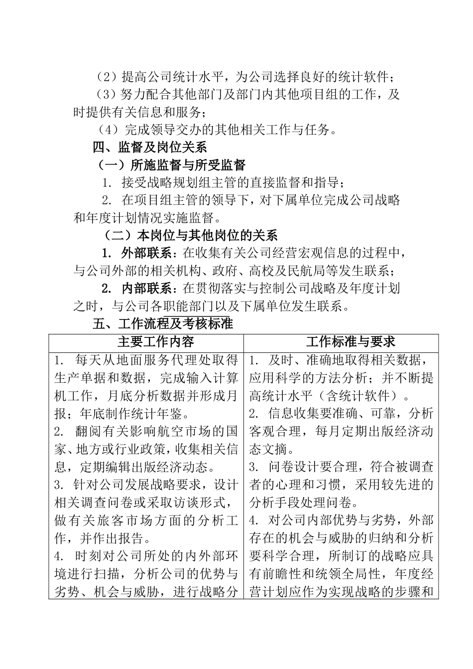 统计规划助理员工作说明书_第2页
