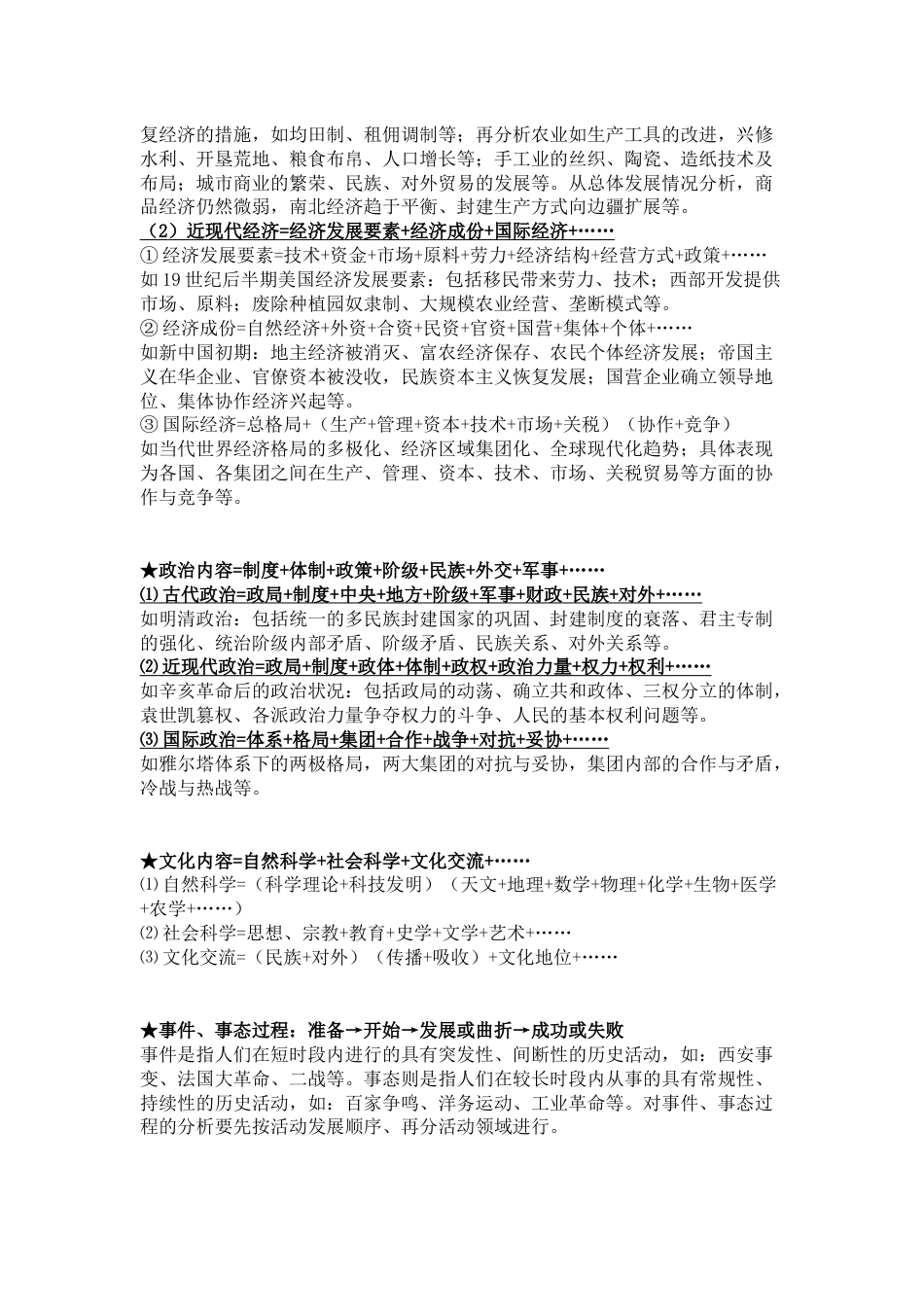初中历史常用的“历史万能公式”_第2页