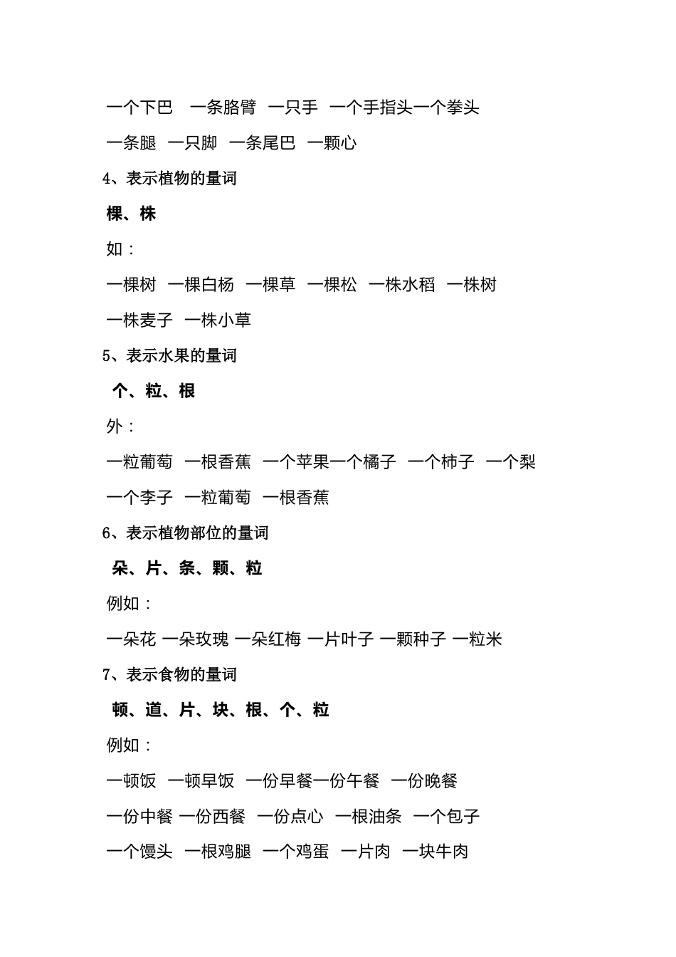 小学语文十八类常见量词_第2页