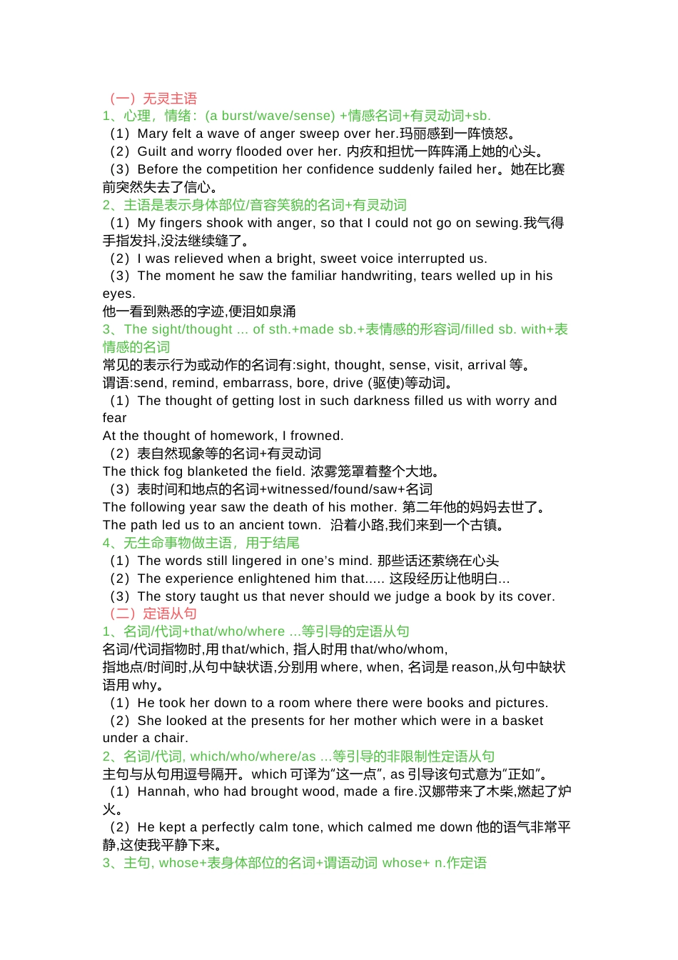高中英语读后续写提升必备的高分句型_第1页