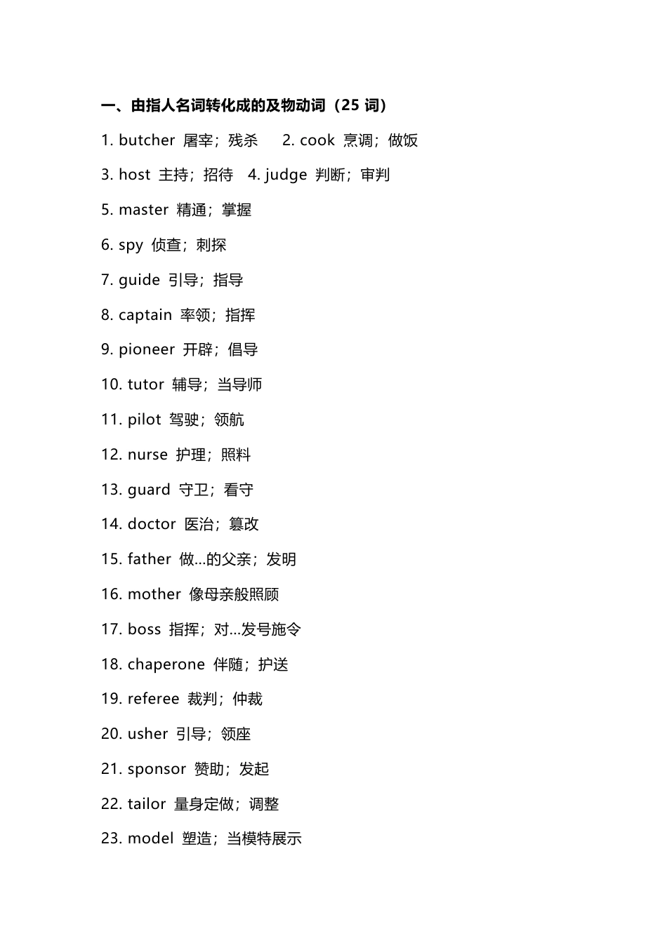 高中英语考试单词分类速记_第1页