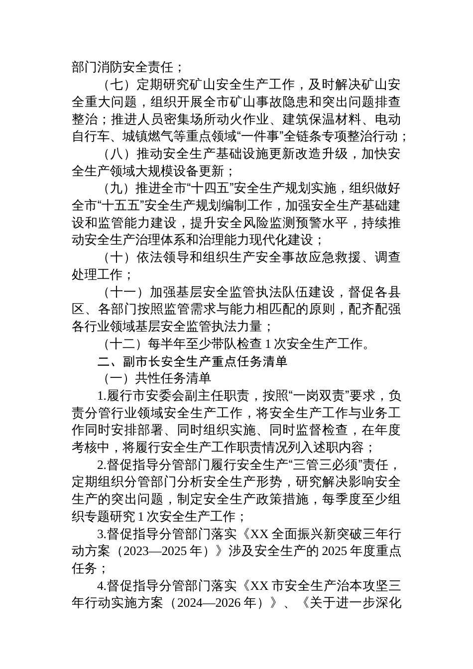 市政府领导班子成员2025年度安全生产重点任务清单_第2页