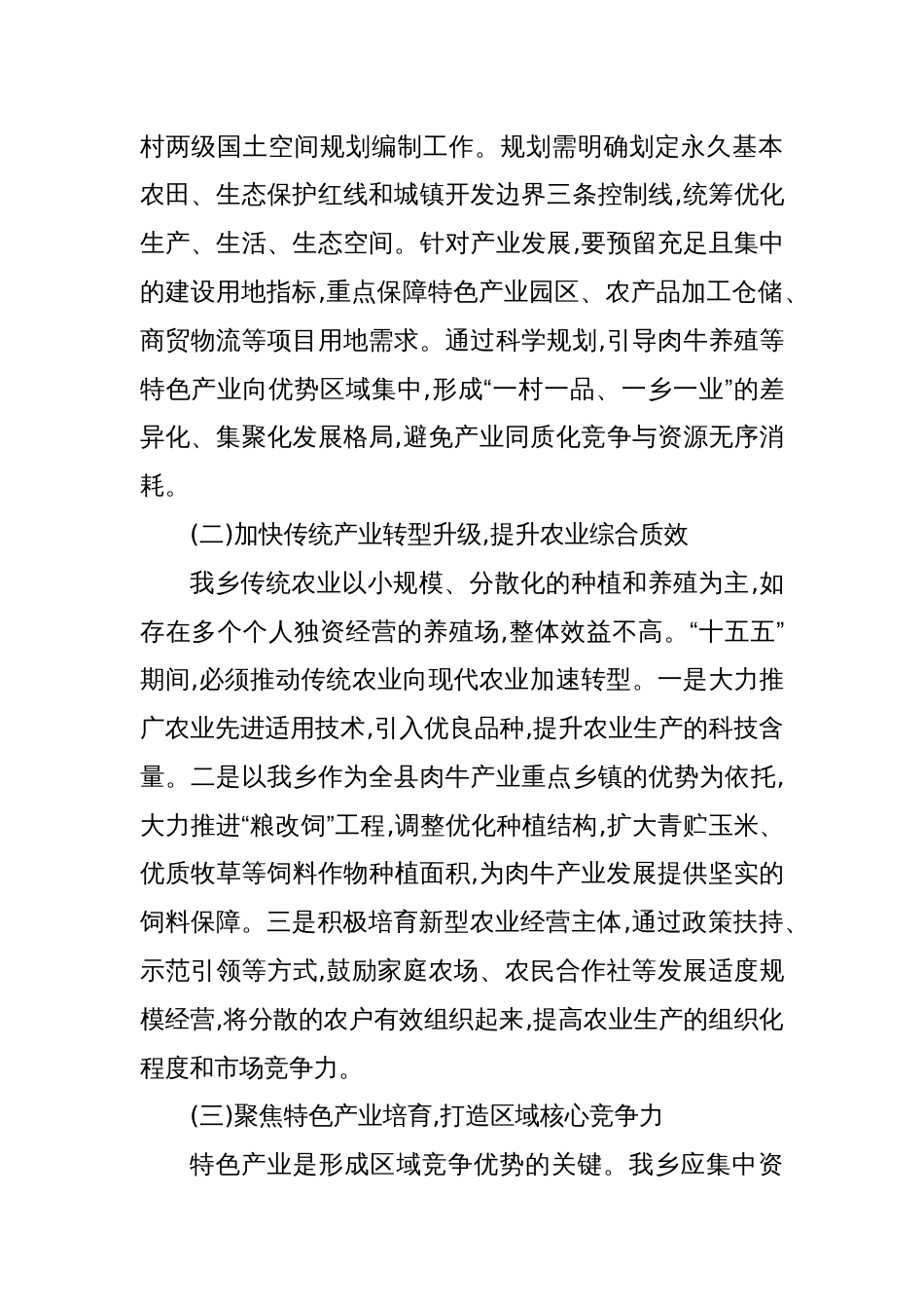 2025乡关于“十五五”时期重点领域发展的规划建议_第2页