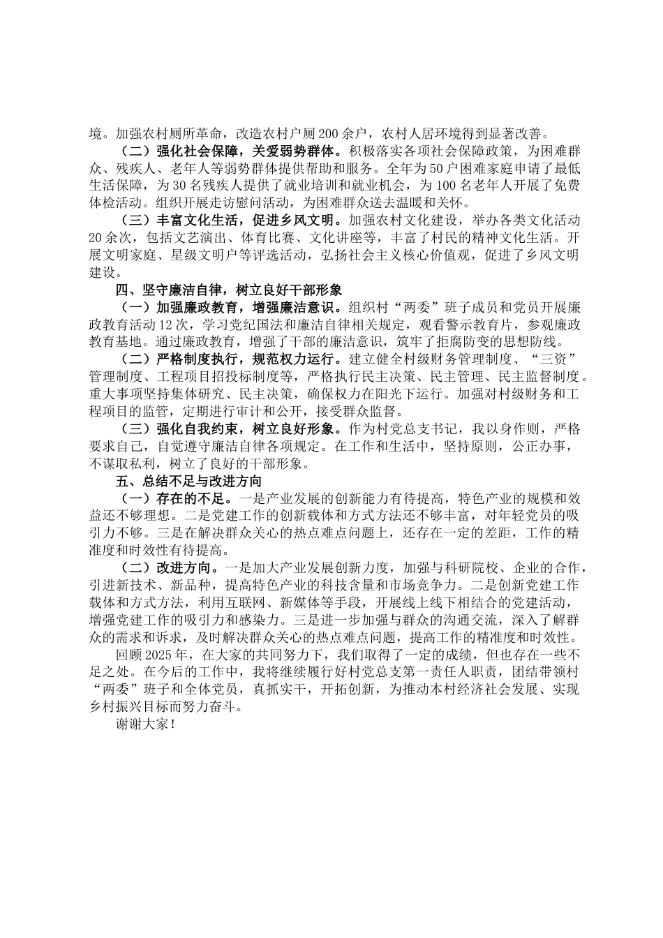 村党总支书记2025年年度述职报告_第2页