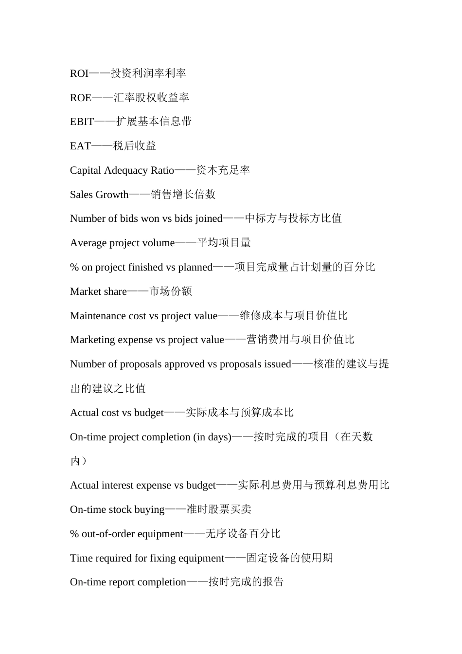 企业管理制度：HAY职位描述辞典之衡量指标_第1页