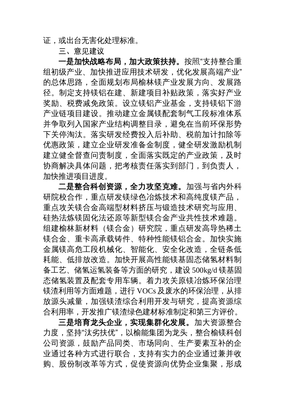 推进X市镁产业高质量发展的调研报告_第3页