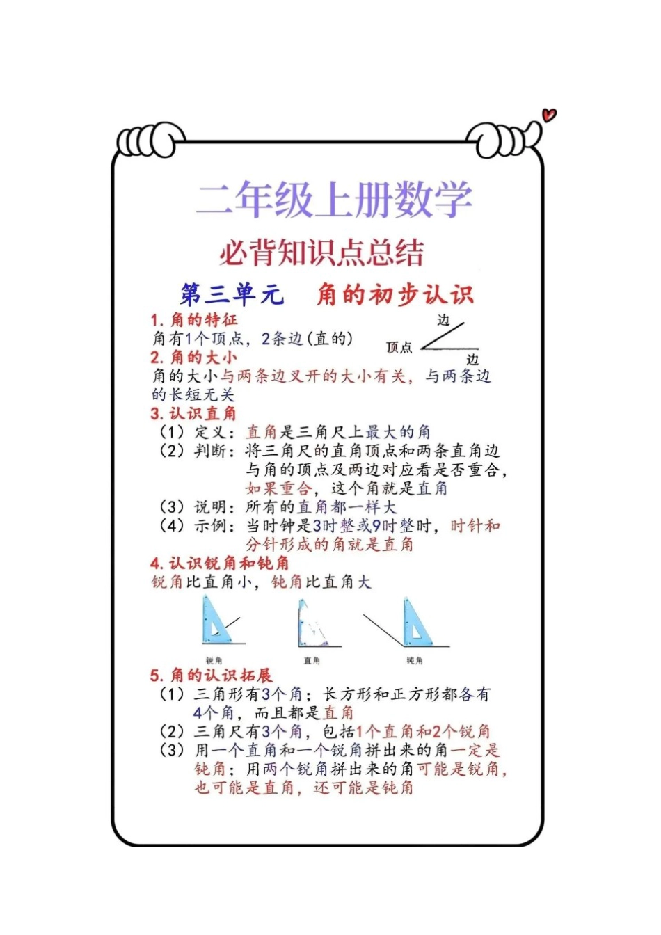 二年级上册数学必背知识点总结_第3页