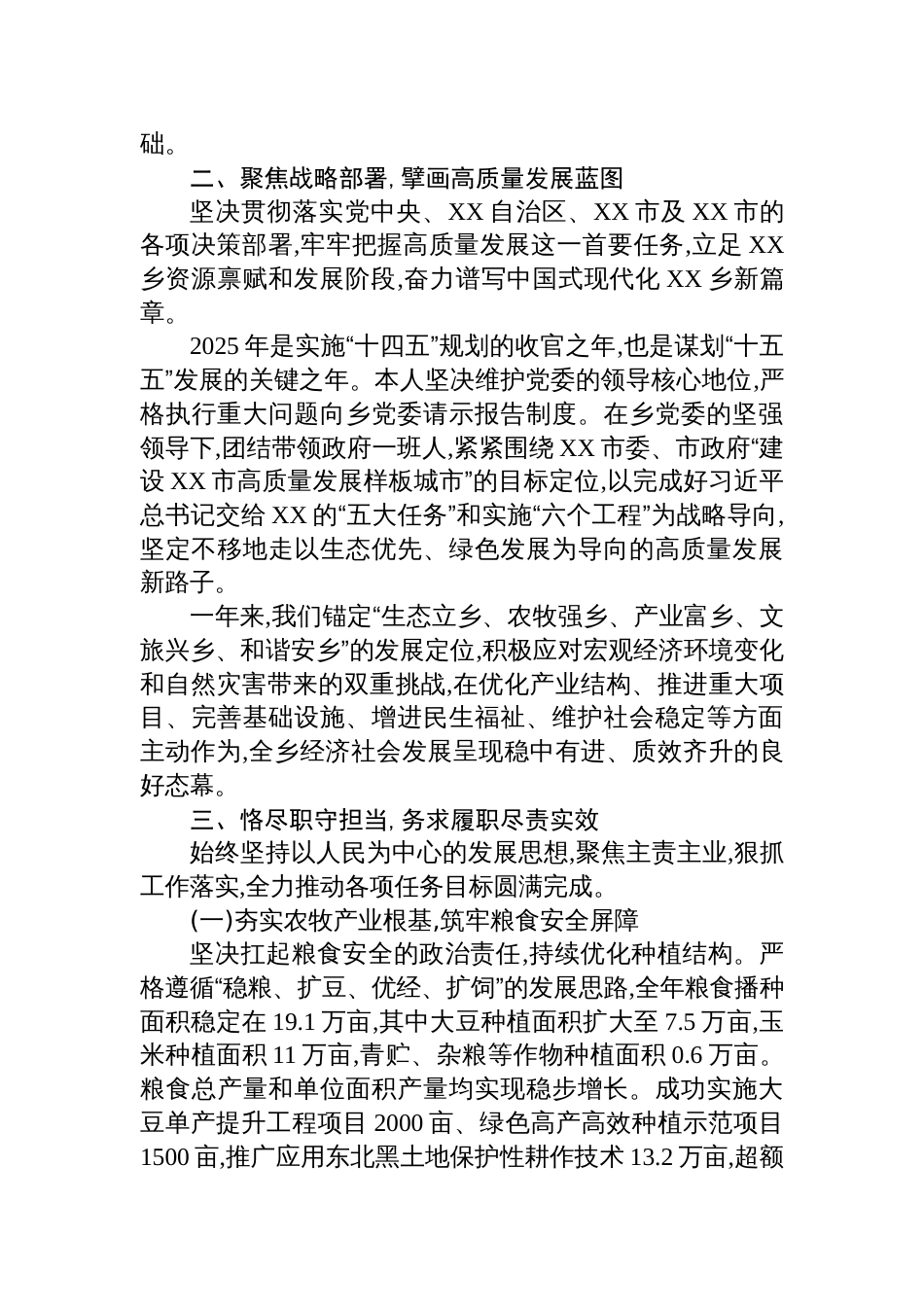 乡长2025年度个人述职述廉报告材料_第2页