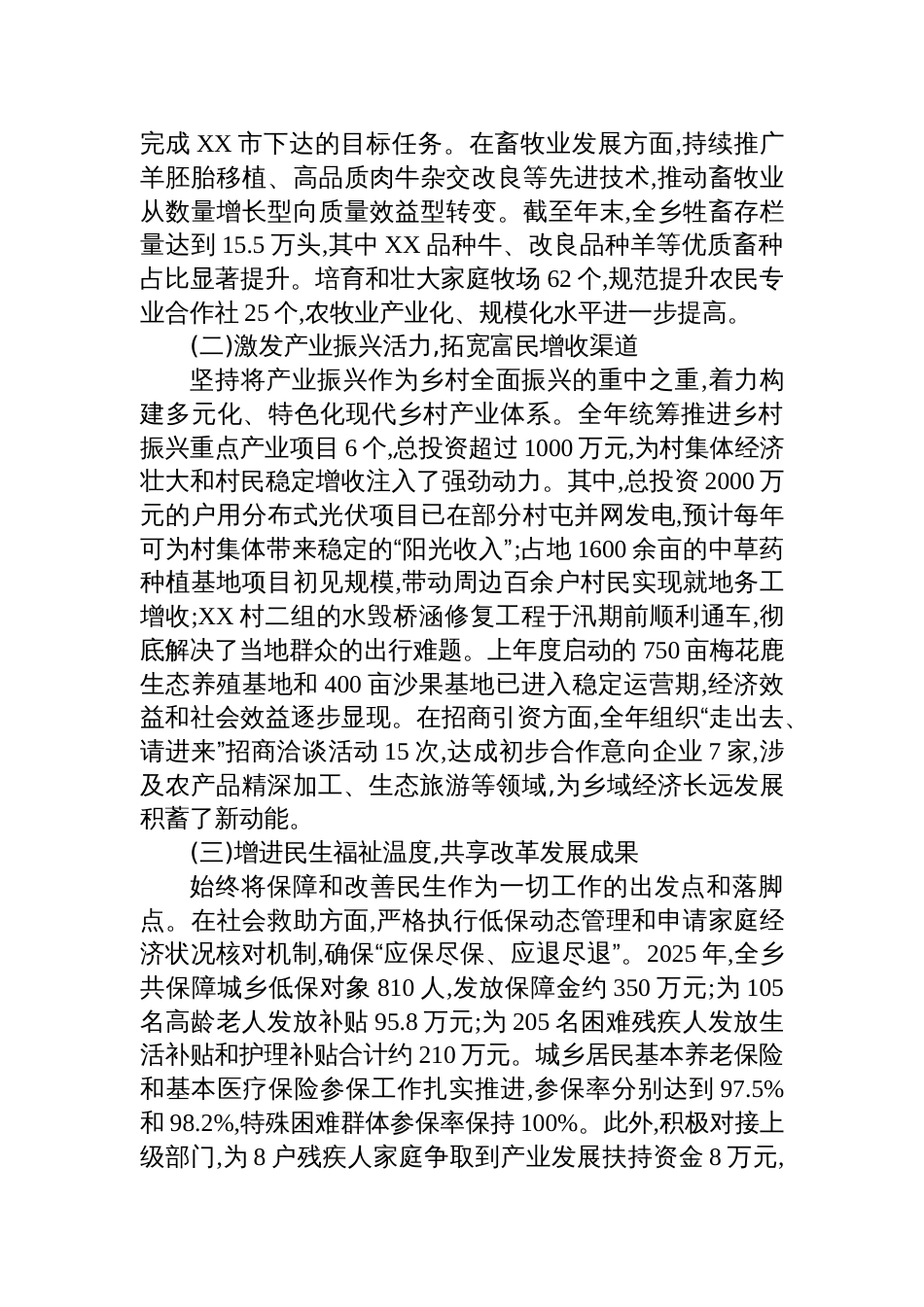 乡长2025年度个人述职述廉报告材料_第3页