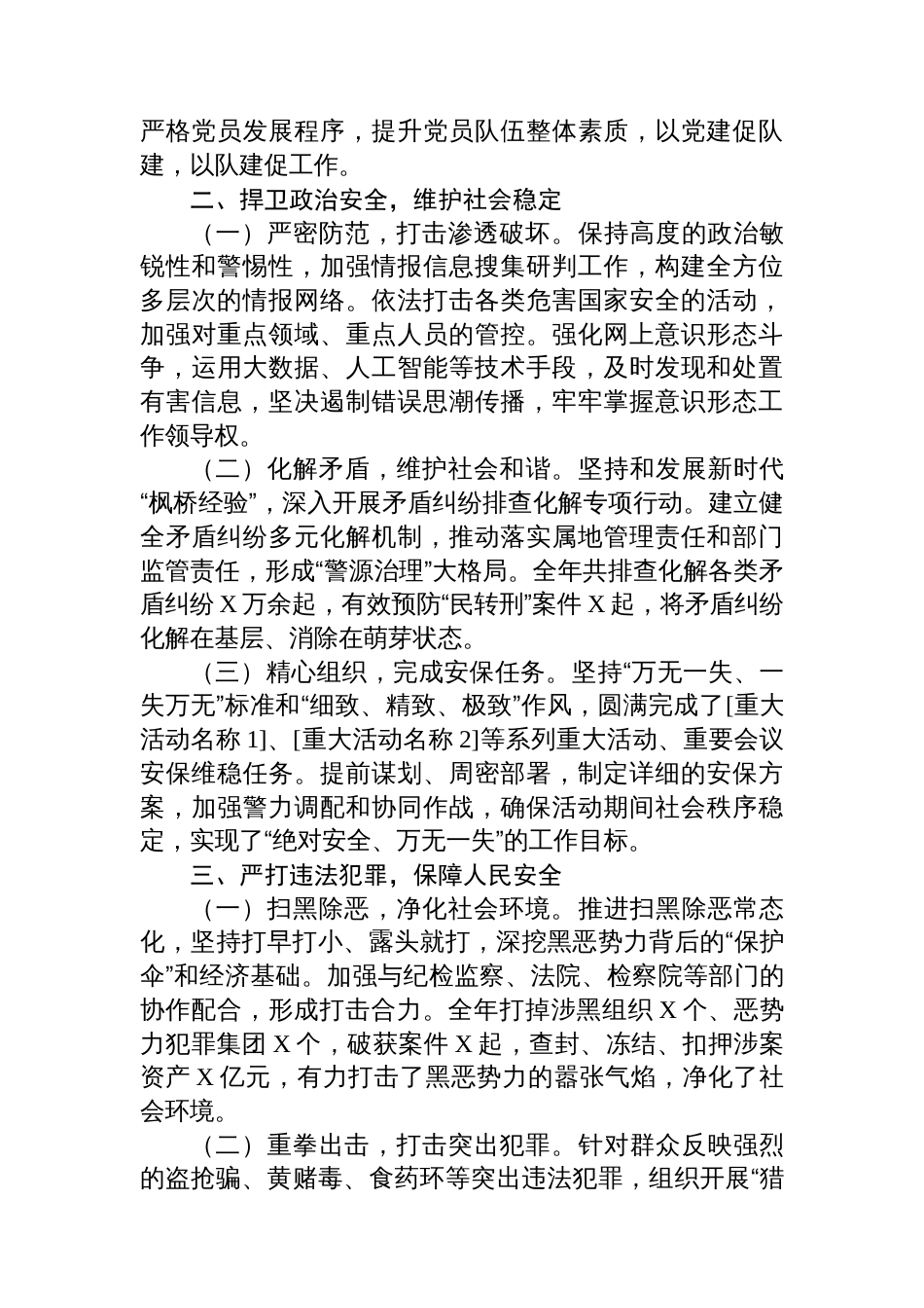 2025年公安工作总结_第2页