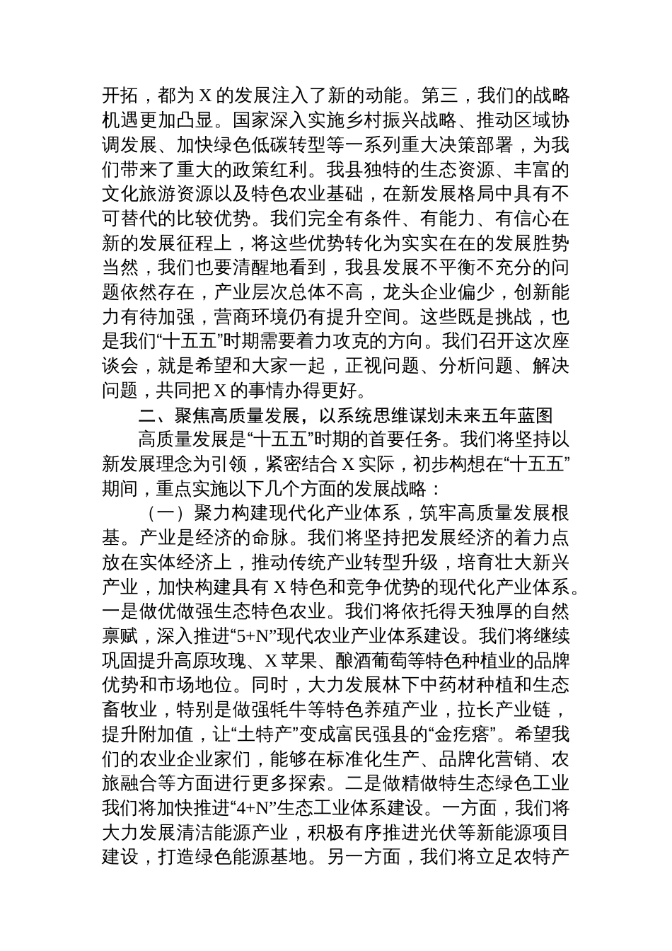 在2025年全县“十五五”规划编制民营企业座谈会上的讲话_第3页