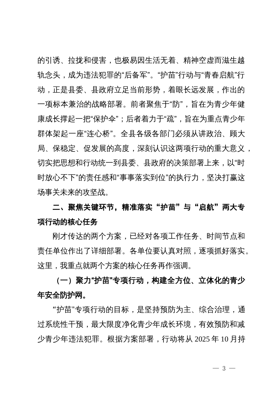 在2025年全县青少年护苗专项行动部署推进会议上的讲话_第3页
