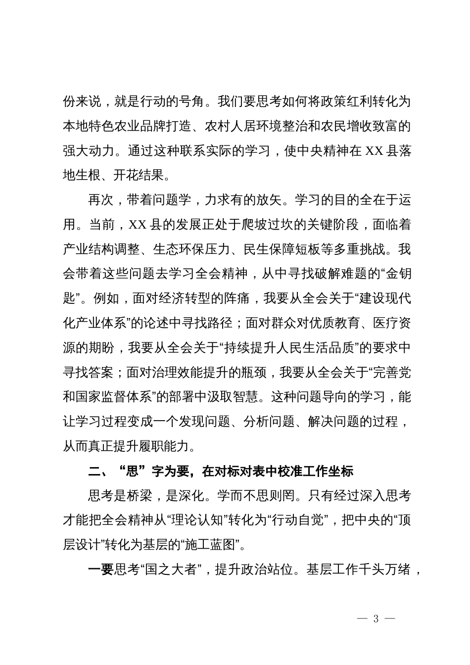 某党员干部学习贯彻党的二十届四中全会精神心得体会_第3页