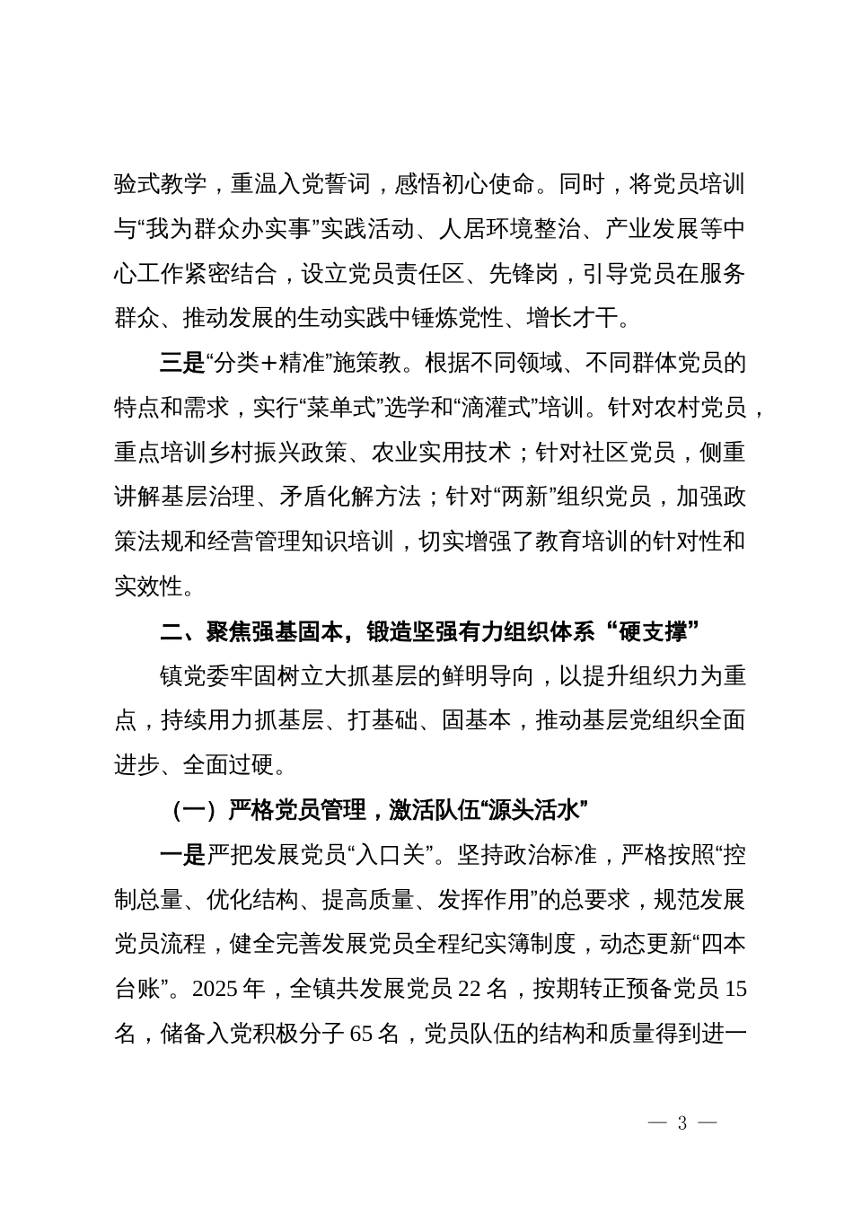 2025年度镇党建工作总结_第3页