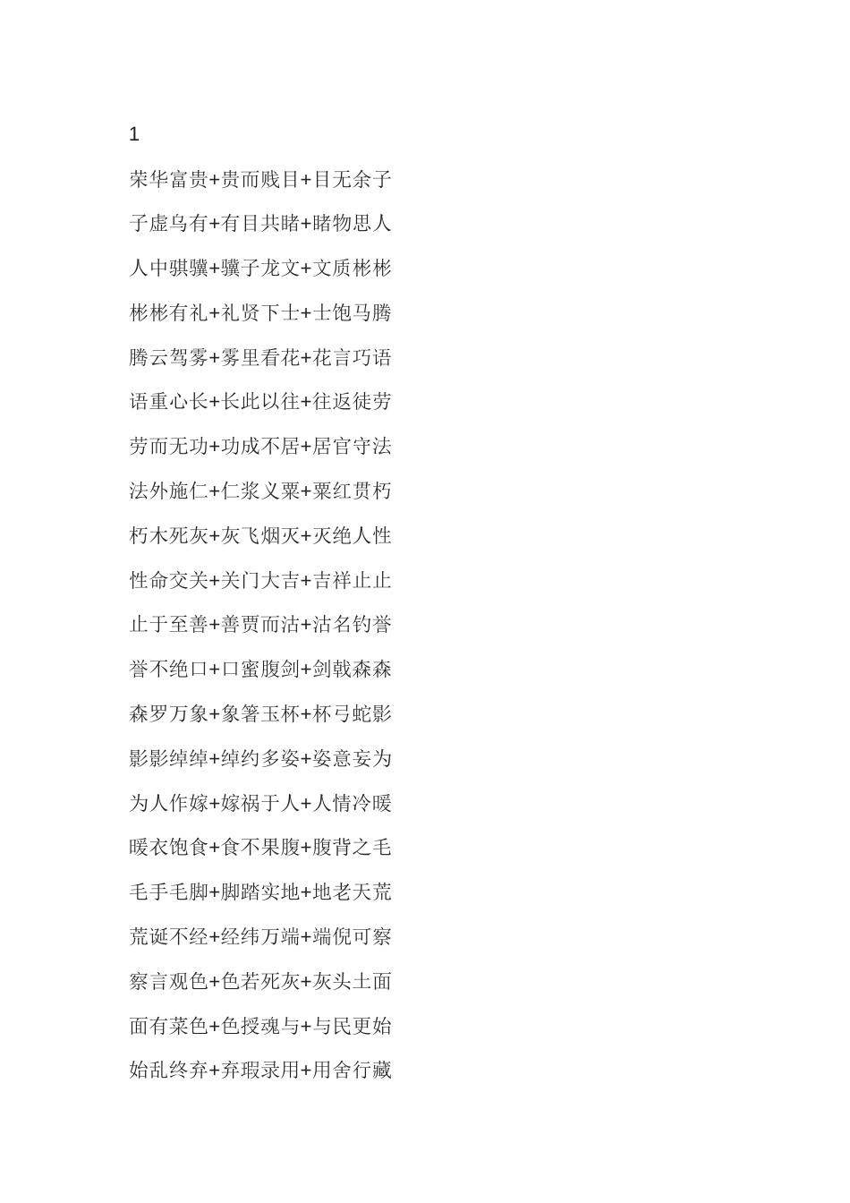 高中语文资料：用“成语接龙”巧记成语_第1页