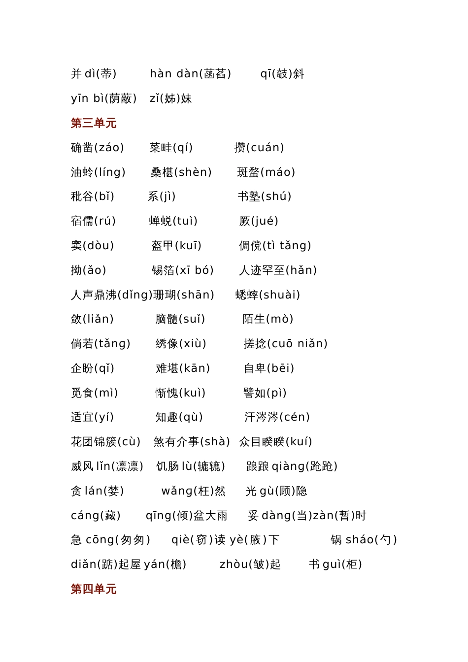 初中语文部编七上【字音字形】总结_第2页