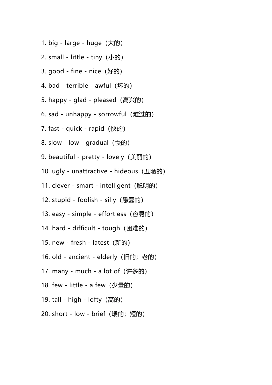 2026中考英语200组高频同义替换_第1页