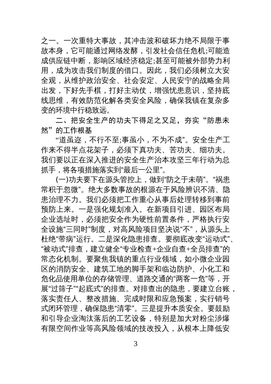 2025中心组理论学习安全生产专题发言材料_第3页