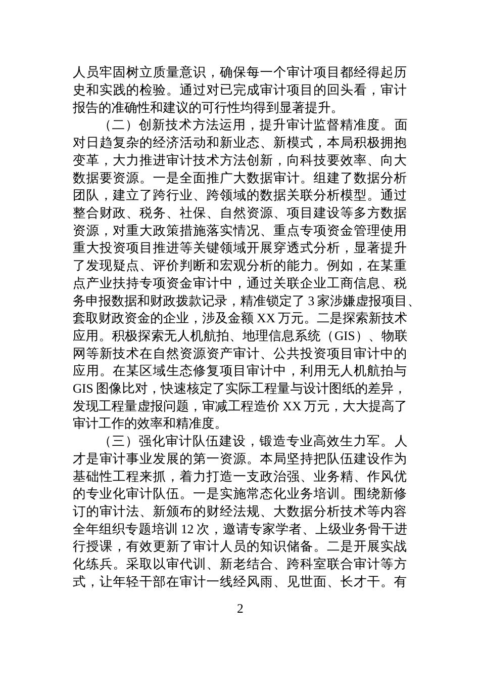 市审计局2025年度工作总结报告_第2页