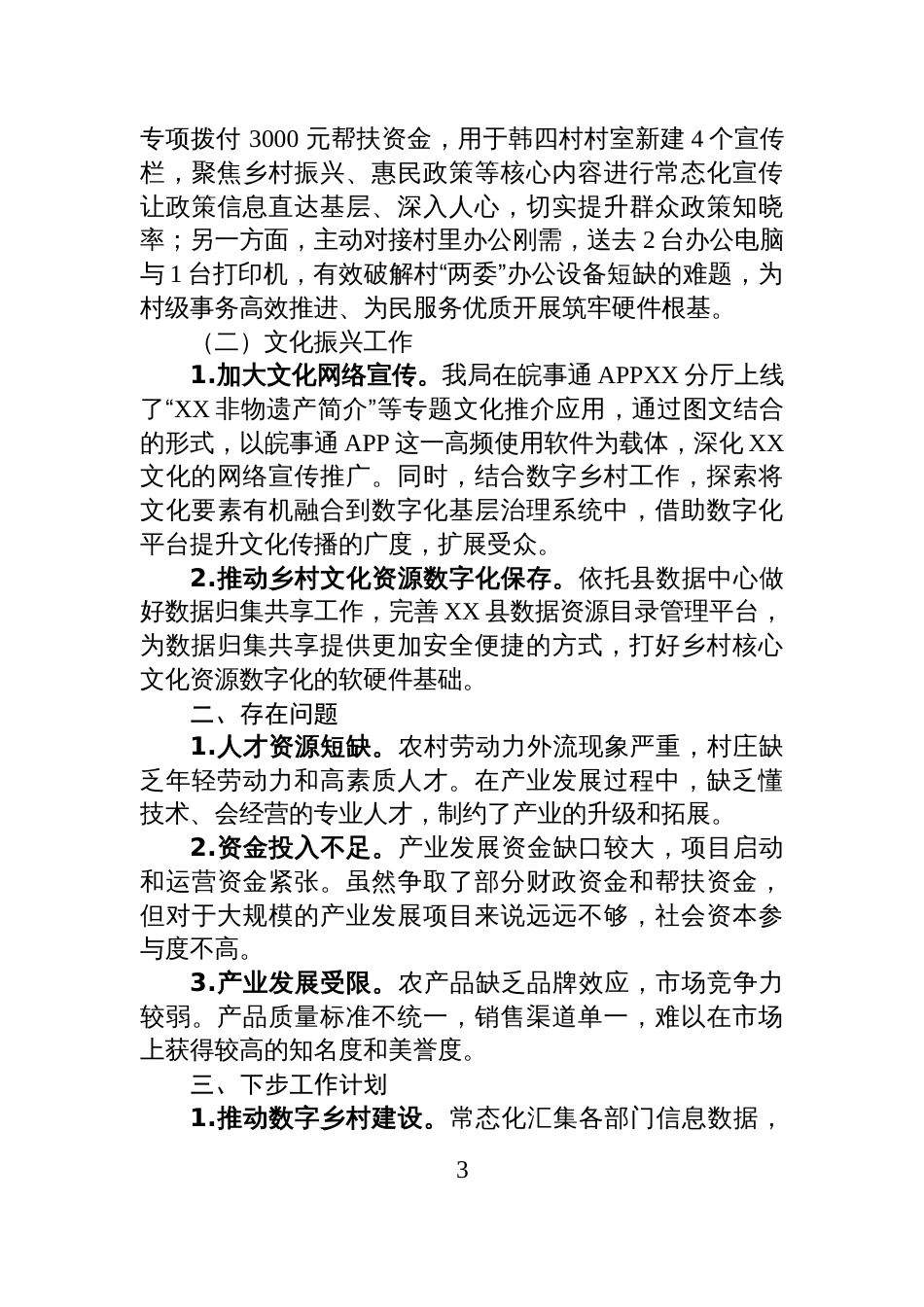 县数据资源管理局2025年度乡村振兴工作总结_第3页