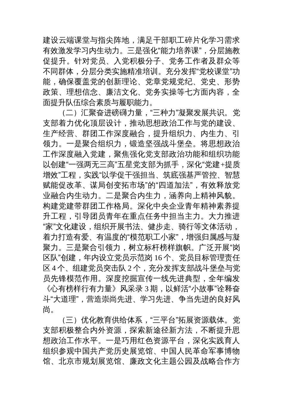 国企党支部2025年思想政治工作总结_第2页