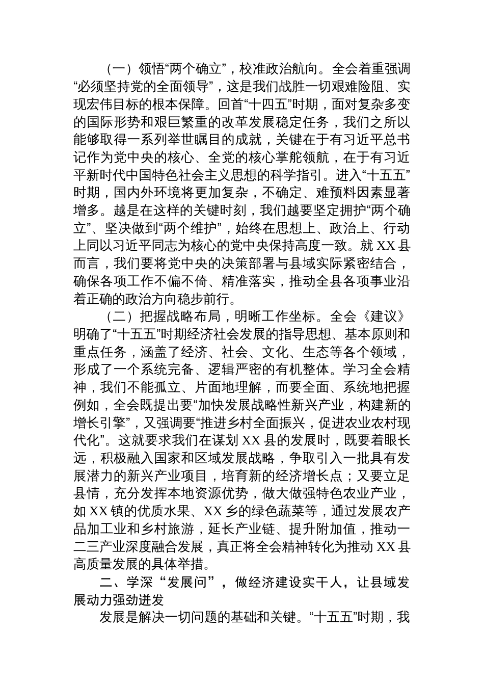 副县长在学习贯彻全会精神研讨会上的发言_第2页