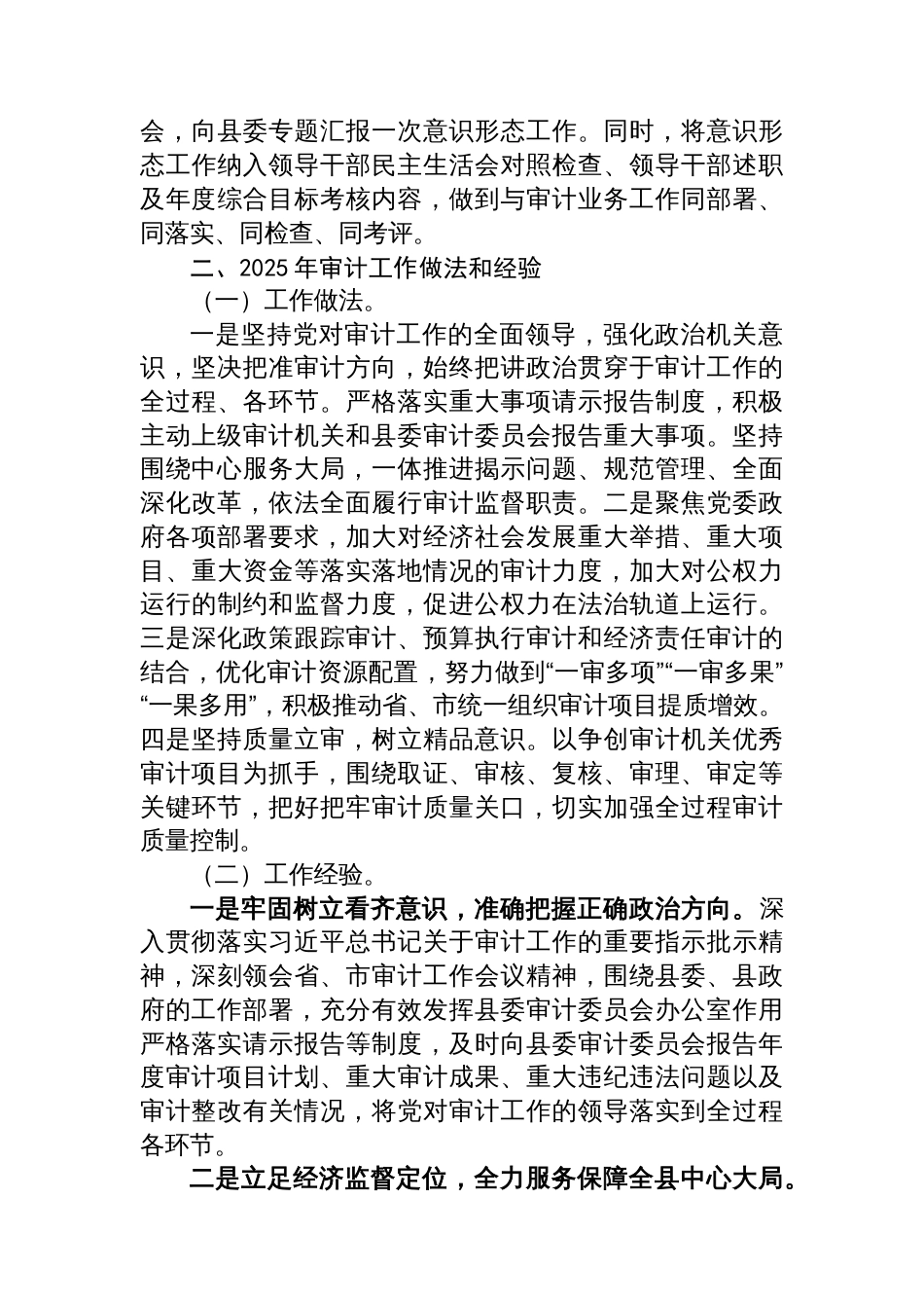 县审计局2025年工作总结及2026年审计工作安排情况报告_第3页