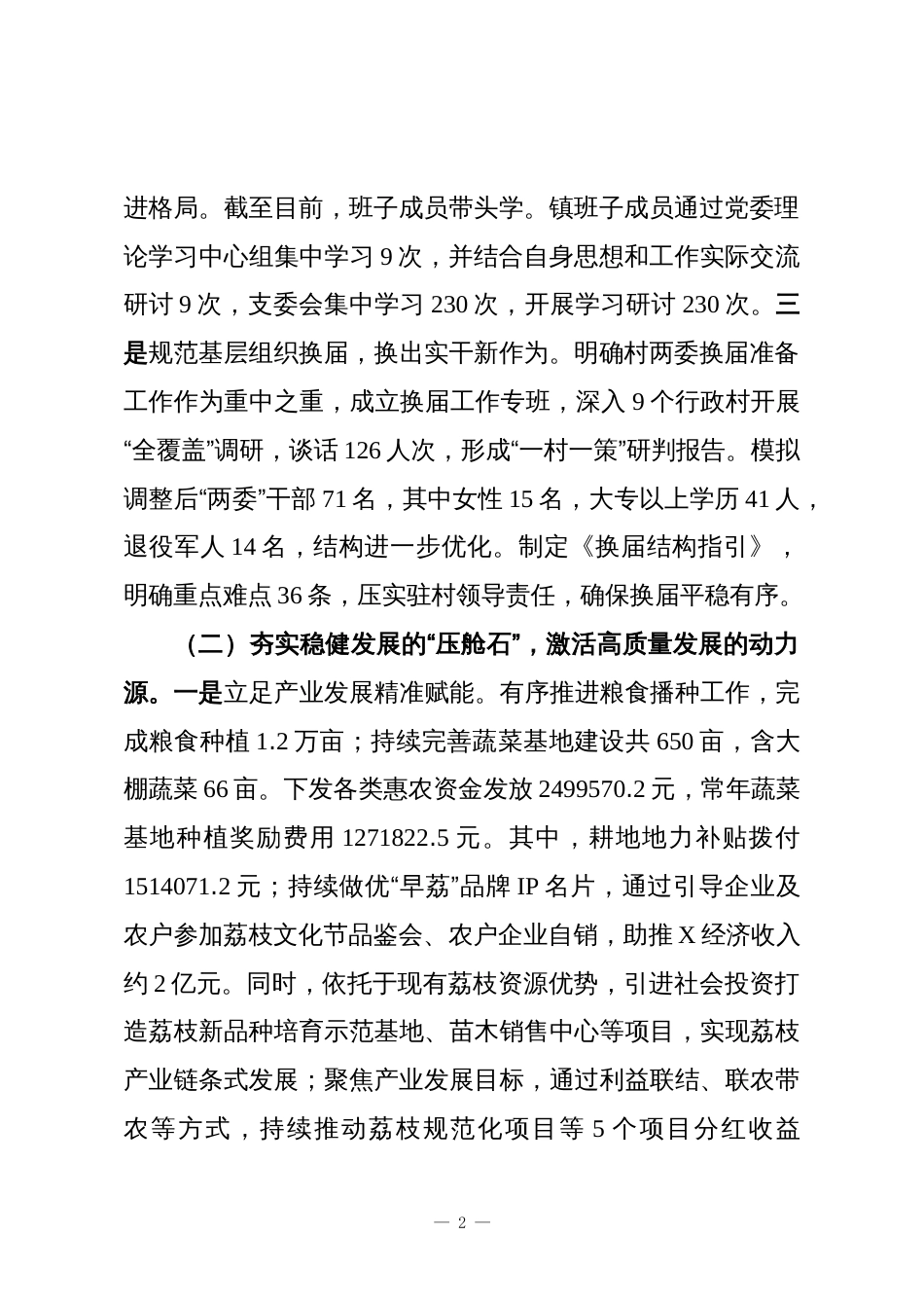 XX镇2025年工作总结_第2页