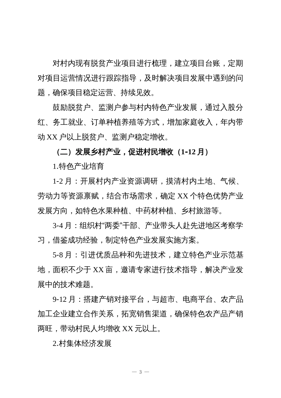 驻村年度工作安排和计划_第3页