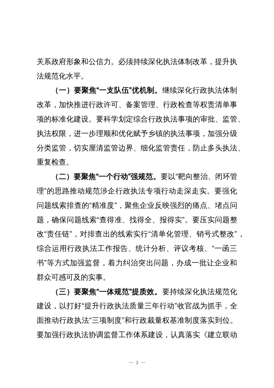 市长在2025年法治政府建设暨推进规范涉企行政执法工作会上的讲话_第3页