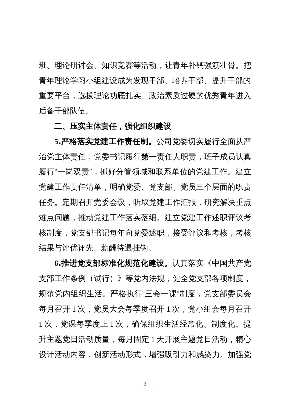 XX市城投公司2026年党建工作计划_第3页