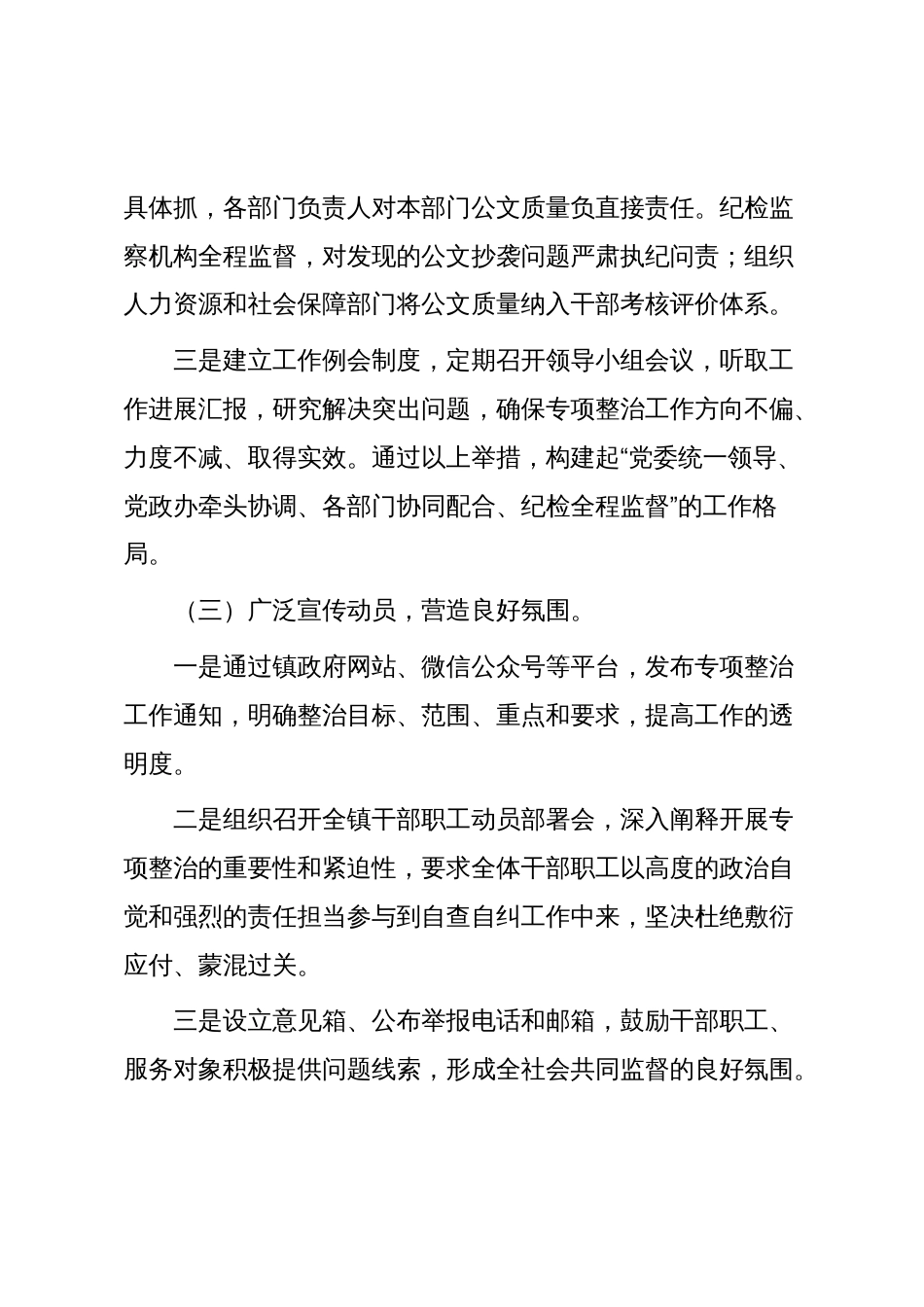 2025年乡镇公文抄袭问题专项整治自查自纠报告_第3页