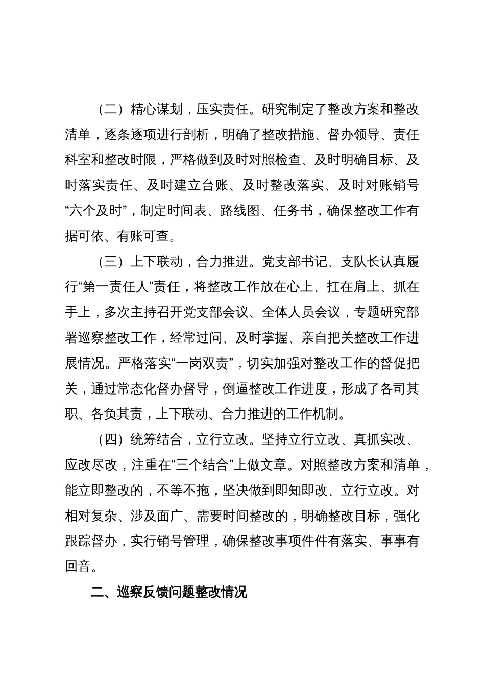 Xx市文化市场综合行政执法支队党支部关于巡察整改进展情况的通报_第2页