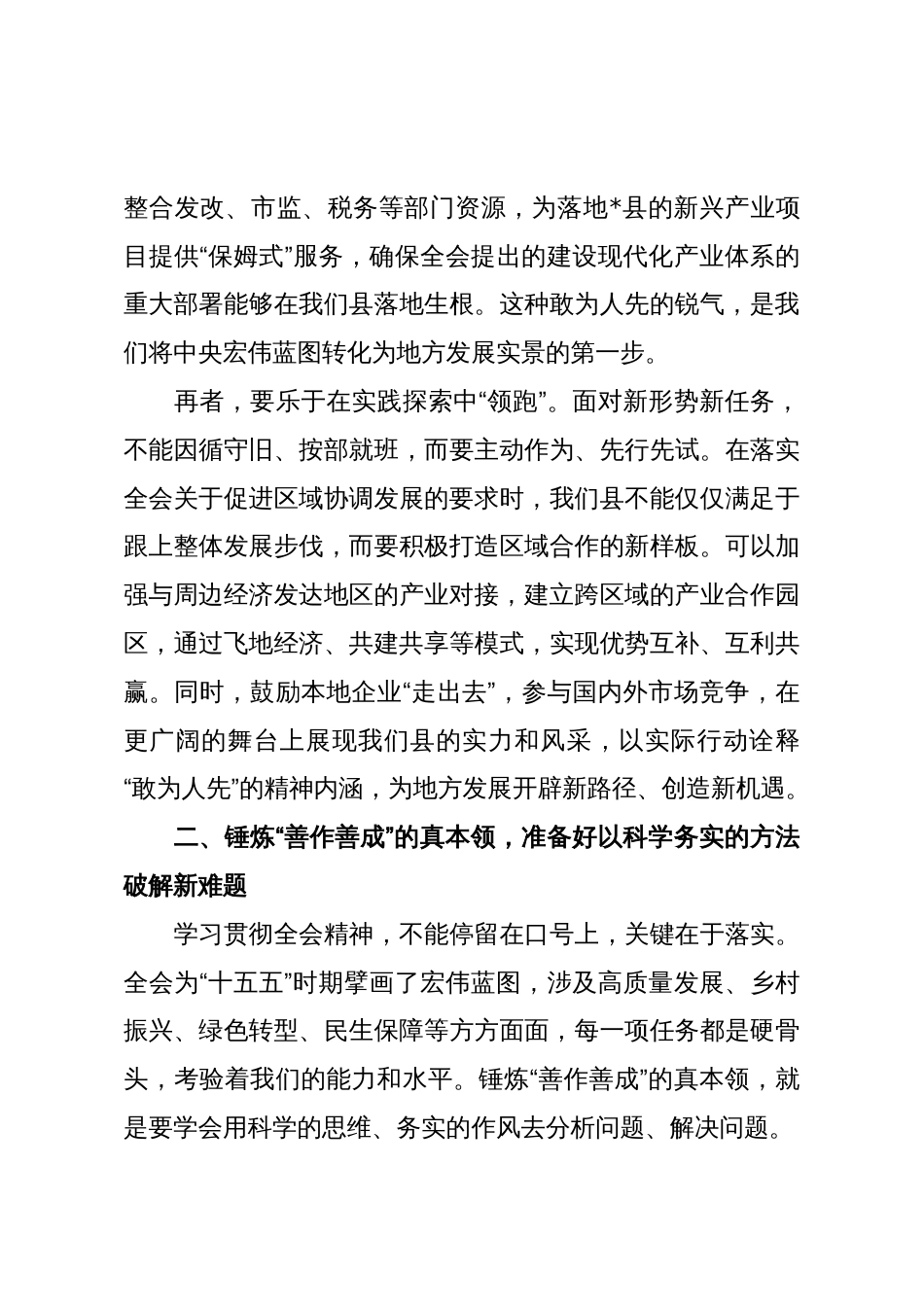 发言材料:以坚韧不拔的毅力迈向新征程、实现新发展_第3页