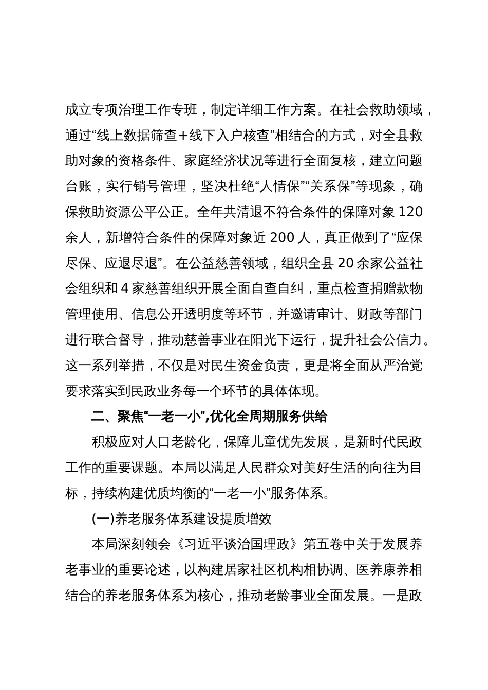 XX县民政局2025年度工作总结(精品)_第3页