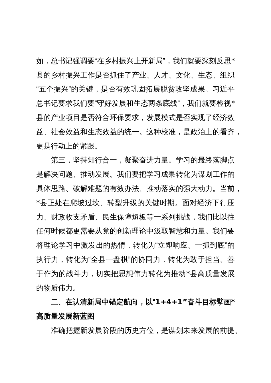 在2025年县政府党组理论学习中心组集中研讨会上的书面发言_第3页