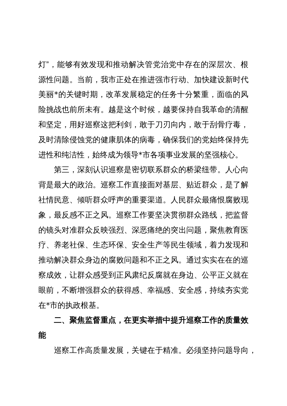 在2025年全市巡察工作会议暨六届市委第七轮巡察动员部署会上的讲话_第3页