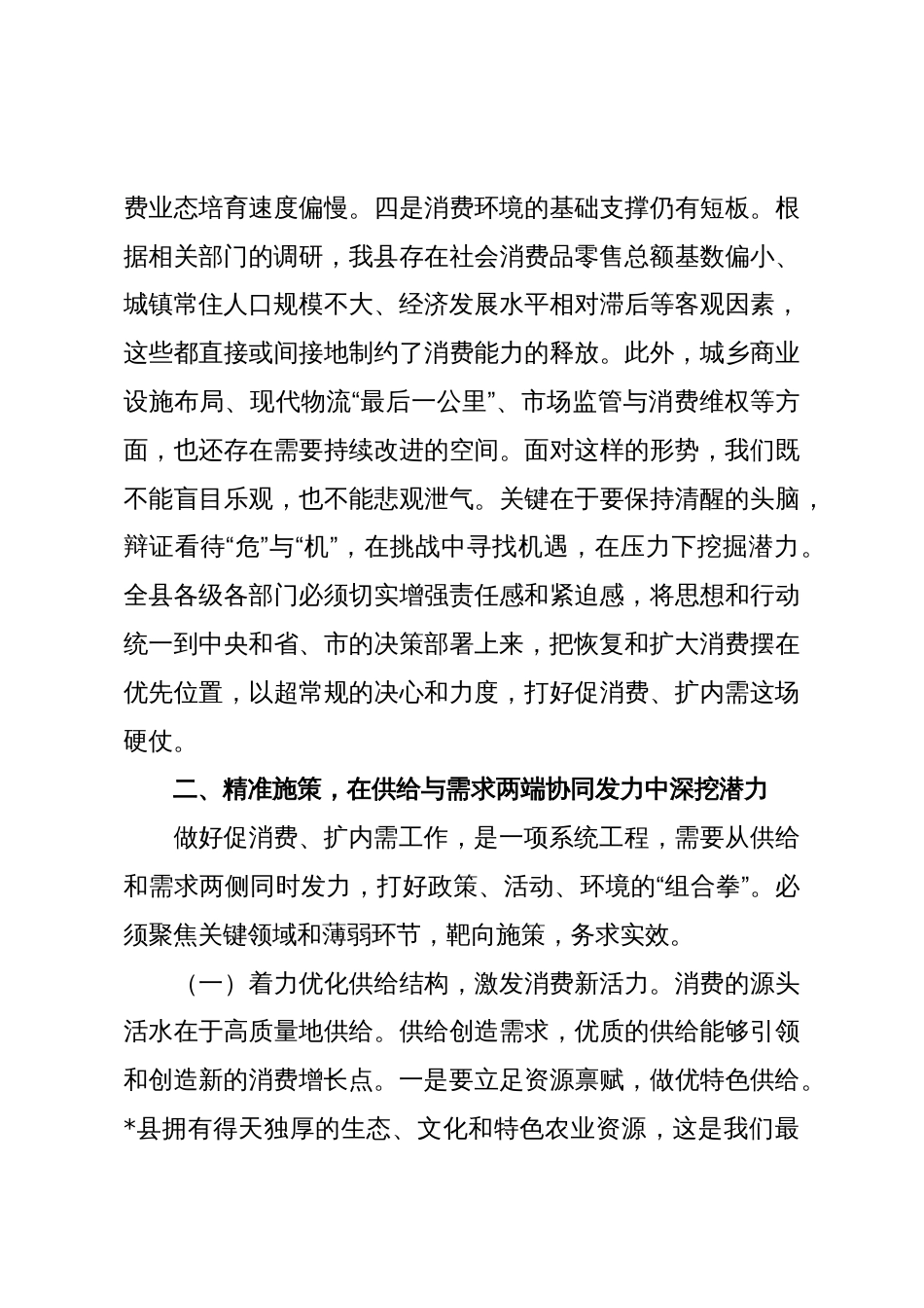 在2025年全县促消费扩内需工作座谈会上的讲话_第3页