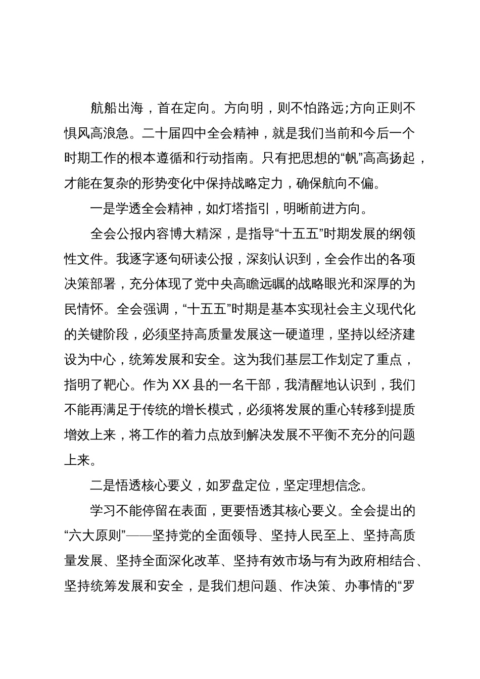 政府副县长学习党的二十届四中全会精神心得(精品)_第2页