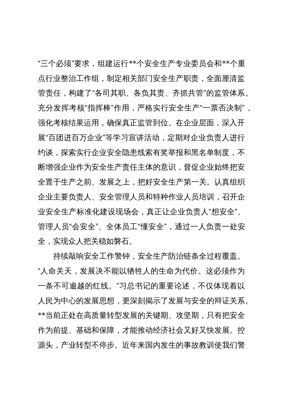 某县政府安全生产工作经验材料_第2页