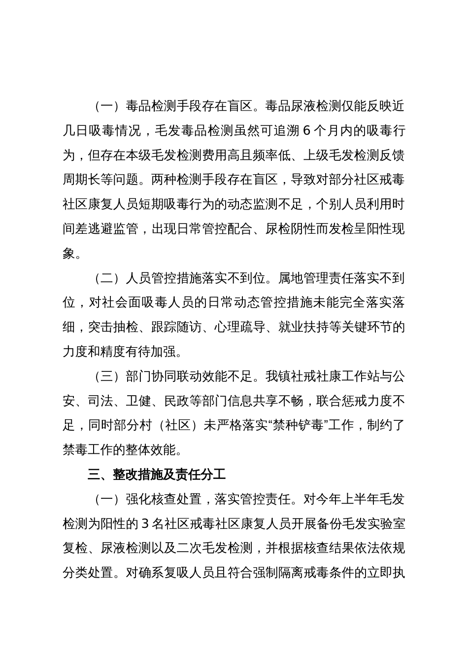 X镇落实市毒委员会禁毒督办单整改工作方案_第2页